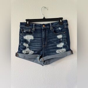 American Eagle Distressed Jean Shorts, Size 8